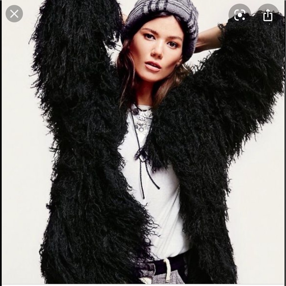 Free people shaggy fringe sweater